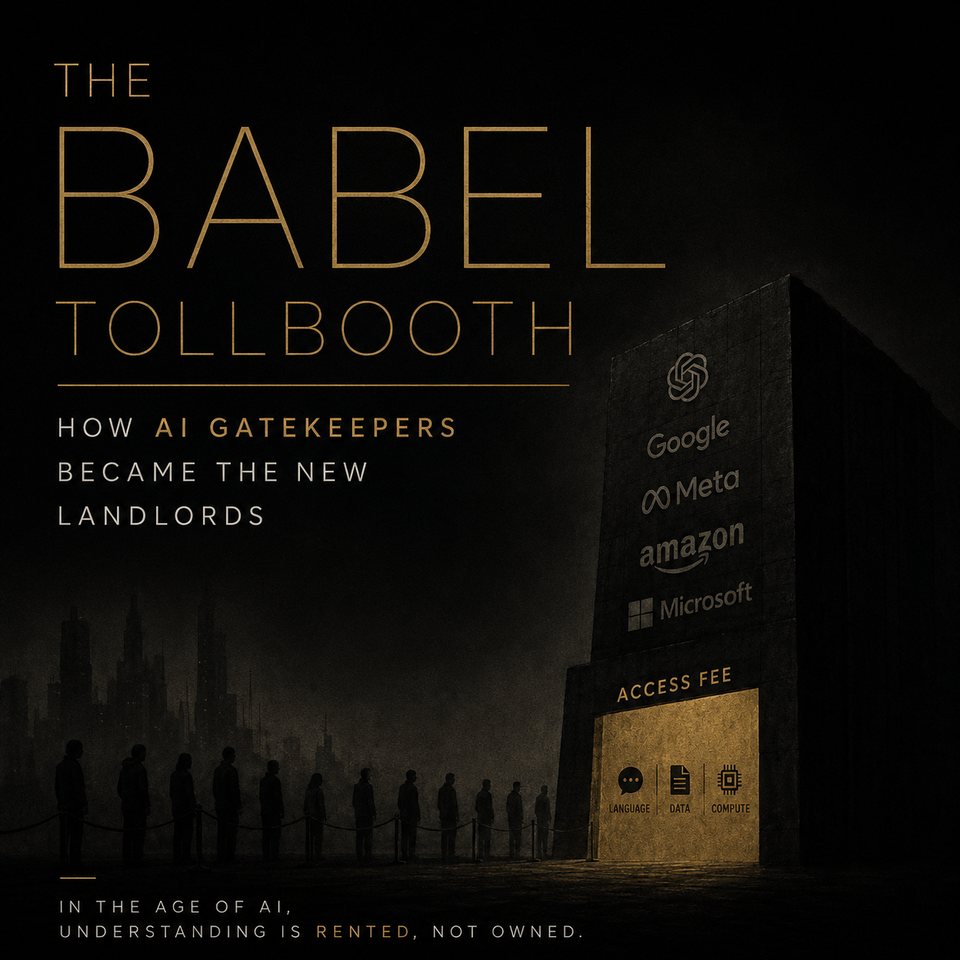 Cover for The Babel Tollbooth: How AI Gatekeepers Became the New Landlords